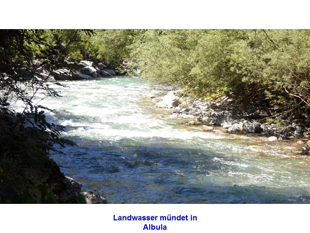 Landwasser mündet in Albula